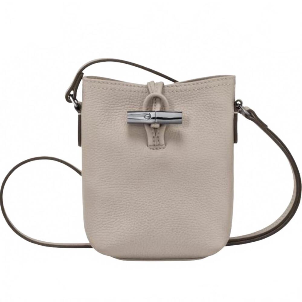 NEW LONGCHAMP pre loved le roseau essential bucket xs crossbody bag in clay